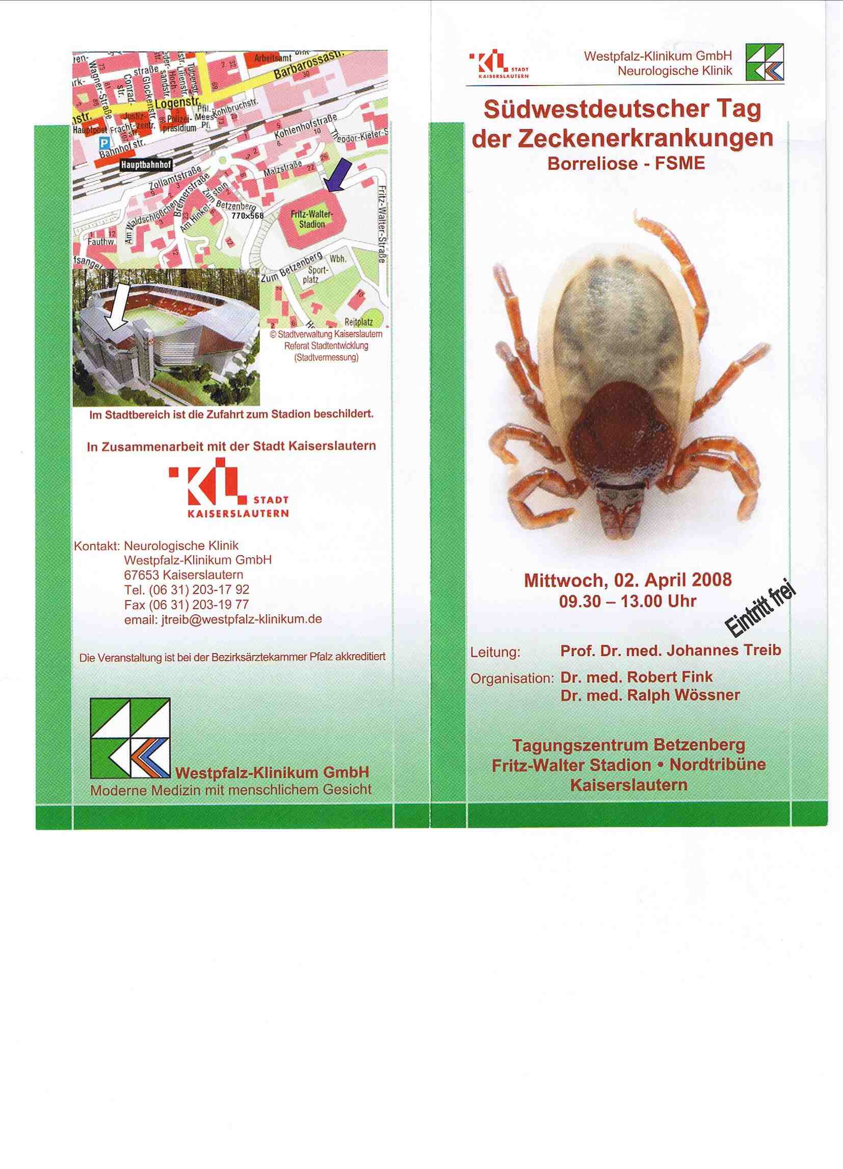 Suedwestdeutscher Tag der Zeckenerkrankungen, Ort und Zeit